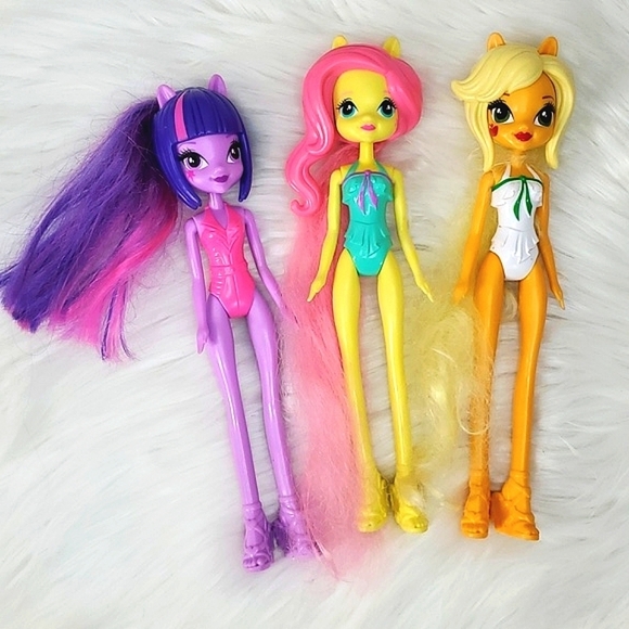 2014 9.5" My Little Pony Doll Bundle of 3 Twilight Sparkle Pinky Pie Apple Jack - Picture 1 of 16